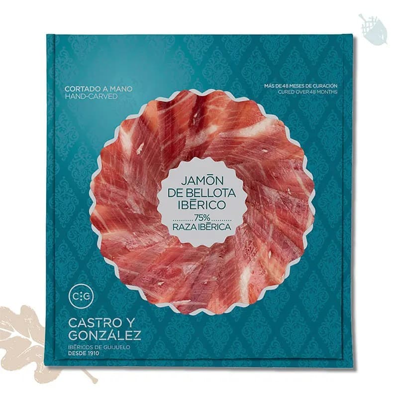 Jamón de Bellota Ibérico 75% · Loncheado a mano