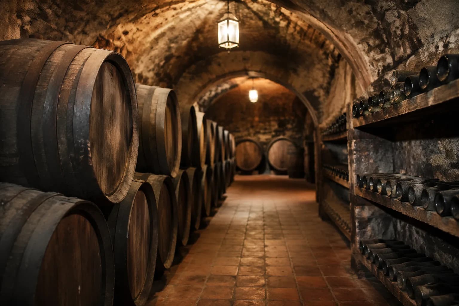 Cured pieces aging in the cellar