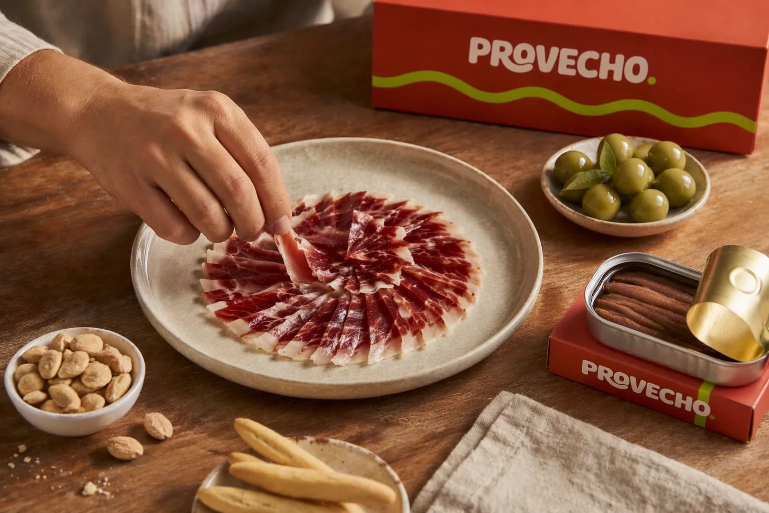 A Spanish spread shared around the table