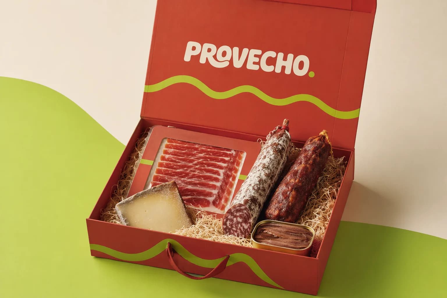 A Provecho gift box of ibérico, cheese and conservas